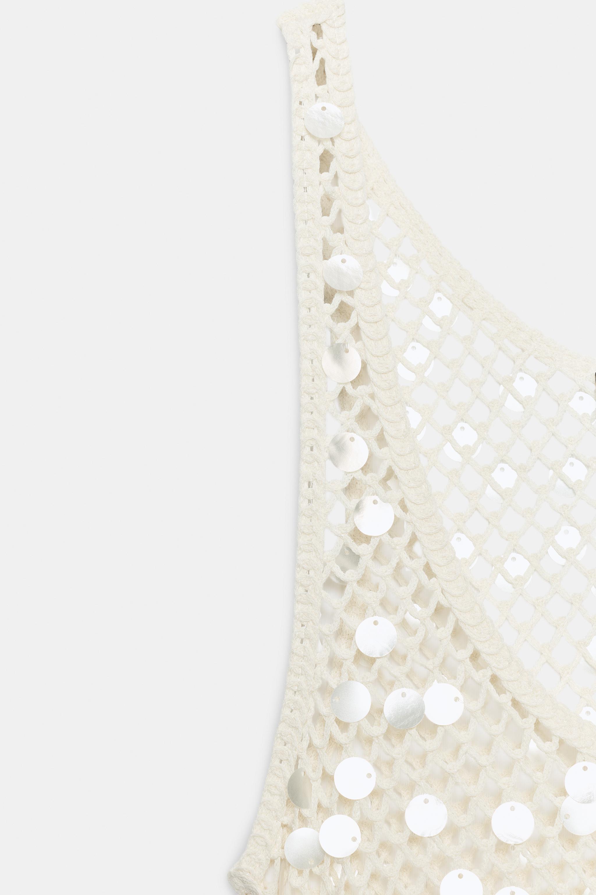 ROBE MI-LONGUE RÉSILLE À PAILLETTES